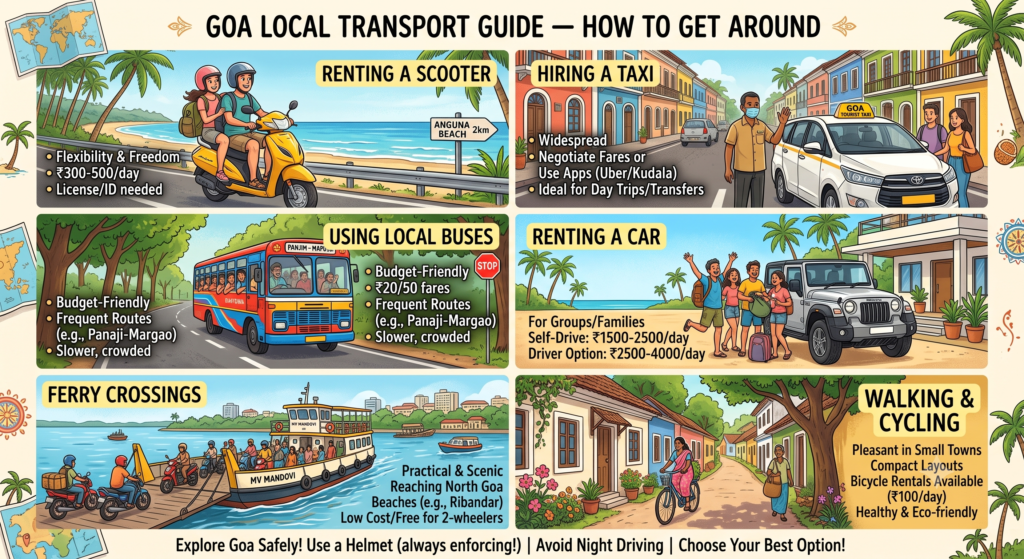 Goa Local Transport Guide — How to Get Around