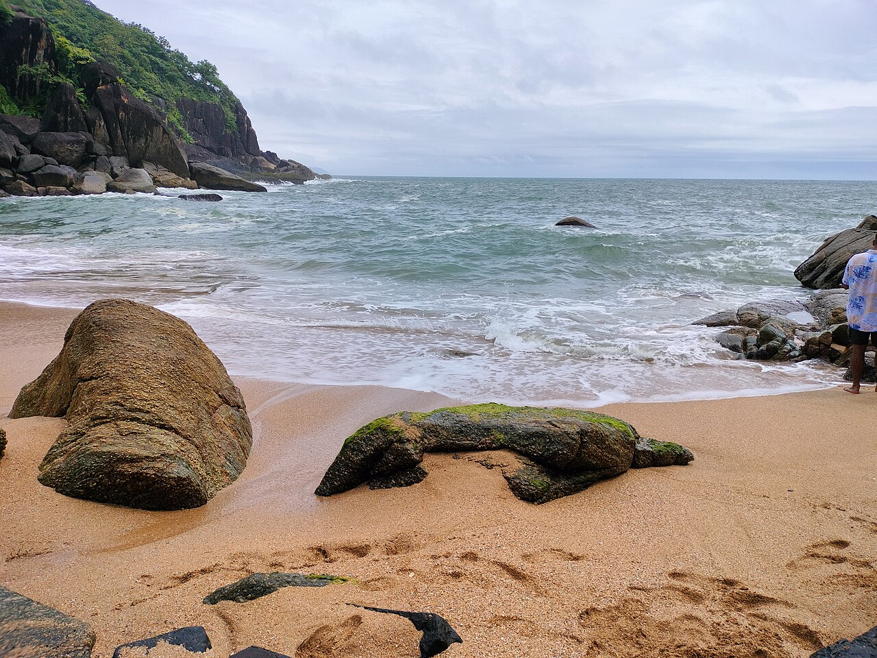Butterfly Beach, a small cove in South Goa, seen from the water